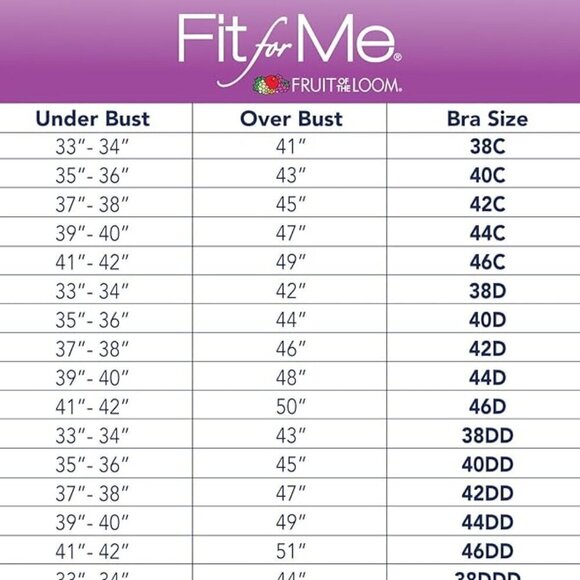 🐈Fruit of the Loom Fit for Me Plus Size Beyond Soft Wireless Cotton Bra 46C - Picture 4 of 12